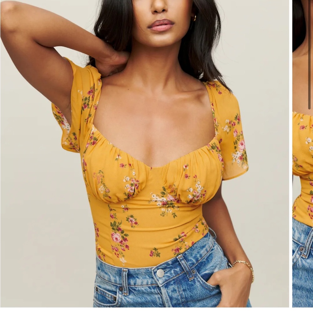 Reformation Ambrose Top Sancerre - Size 8